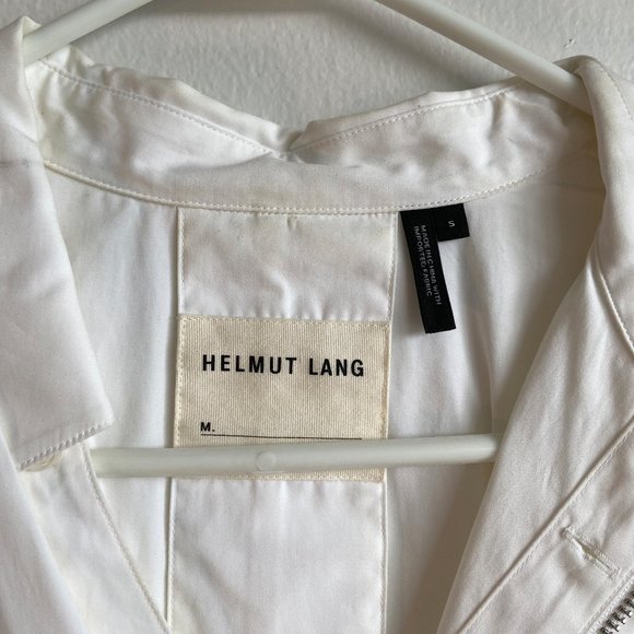 Helmut Lang oversized White zip button down shirt - Picture 2 of 8